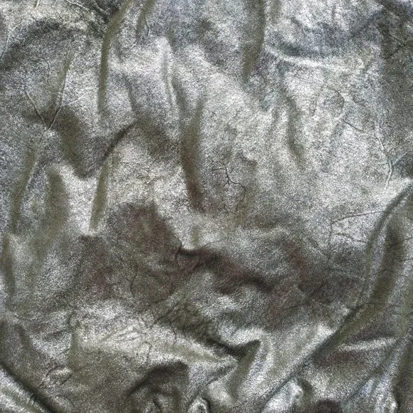 NWT Zara Olive Green Silver Shiny Glitter Bomber Jacket. M - Picture 4 of 8